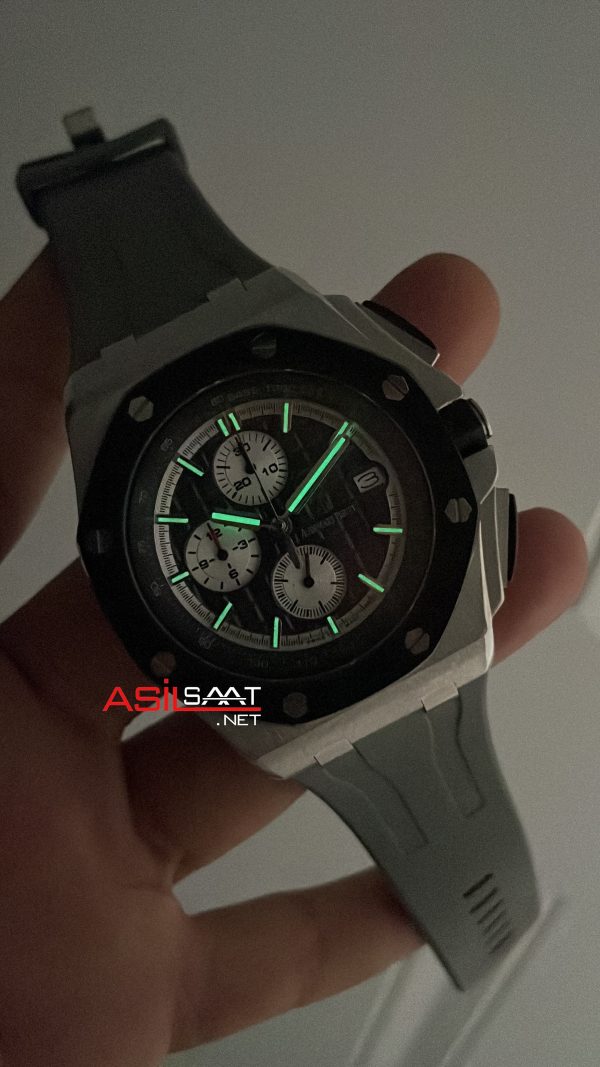 Audemars Piguet Royal Oak Offshore Chronograph Titanium Gri Kadran 43 mm 26400IO Grey Replika Saat