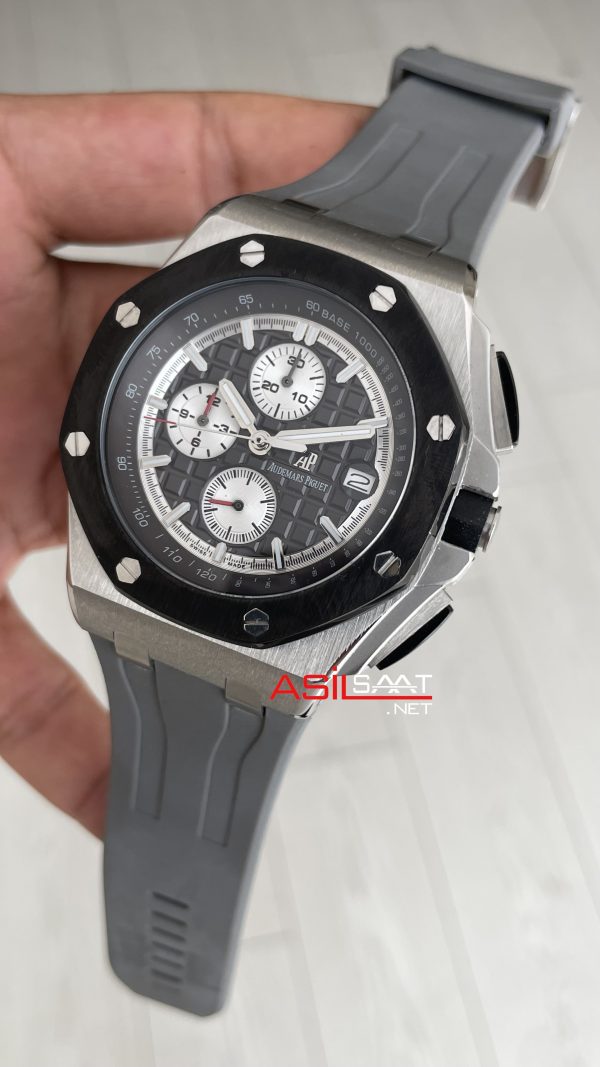 Audemars Piguet Royal Oak Offshore Chronograph Titanium Gri Kadran 43 mm 26400IO Grey Replika Saat