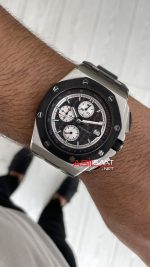 Audemars Piguet Royal Oak Offshore Chronograph Titanium Gri Kadran 43 mm 26400IO Grey Replika Saat