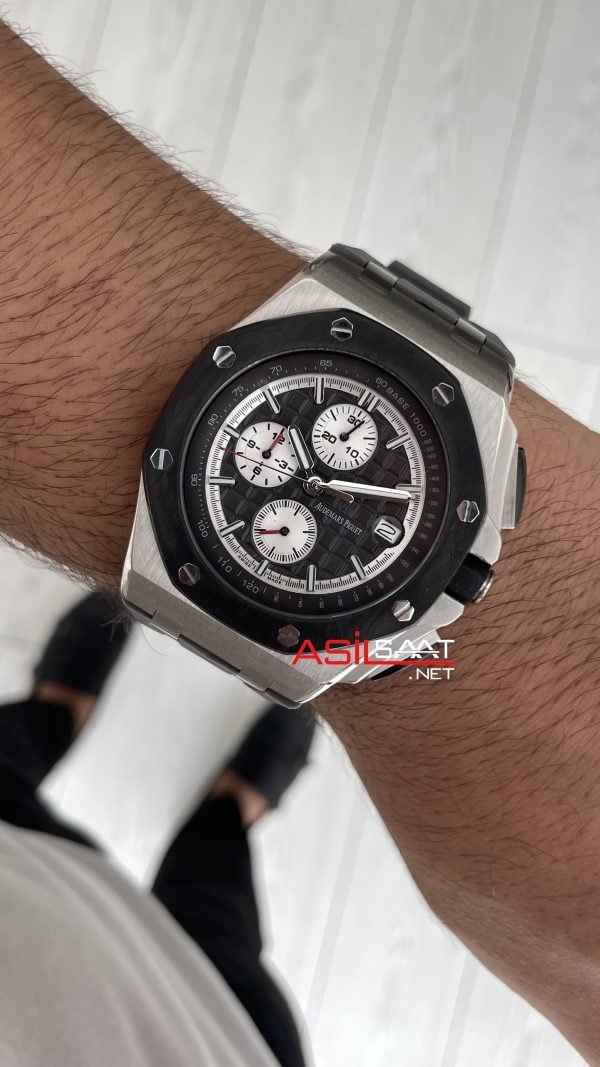 Audemars Piguet Royal Oak Offshore Chronograph Titanium Gri Kadran 43 mm 26400IO Grey Replika Saat