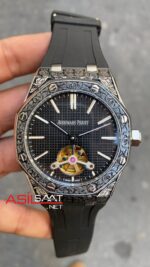 Audemars Piguet Royal Oak Tourbillon İşlemeli Kasa Kauçuk Kordon APR093
