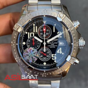 Breitling Avenger II A13371 Siyah Kadran Gümüş Kasa BAC001