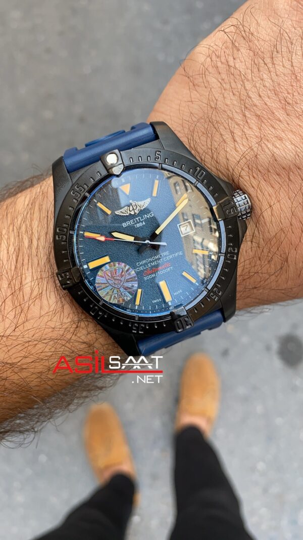Breitling Avenger PVD Siyah Mavi Kordon BAV006 Breitling Avenger PVD Siyah Mavi Kordon BAV006