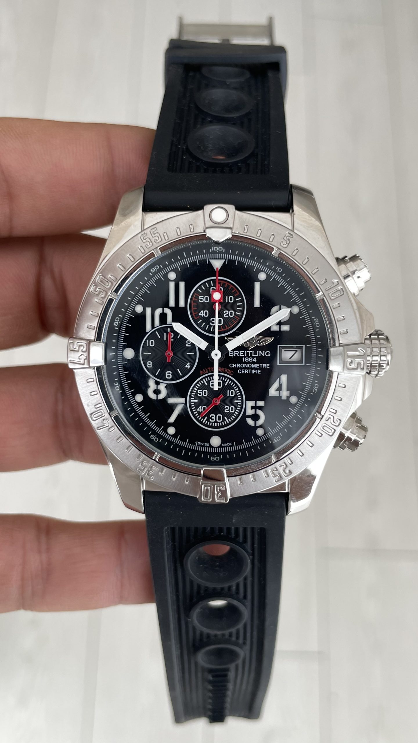 Breitling Super Avenger II Chronograph A1337 Siyah 48mm Breitling Super Avenger II Chronograph A1337 Siyah 48mm