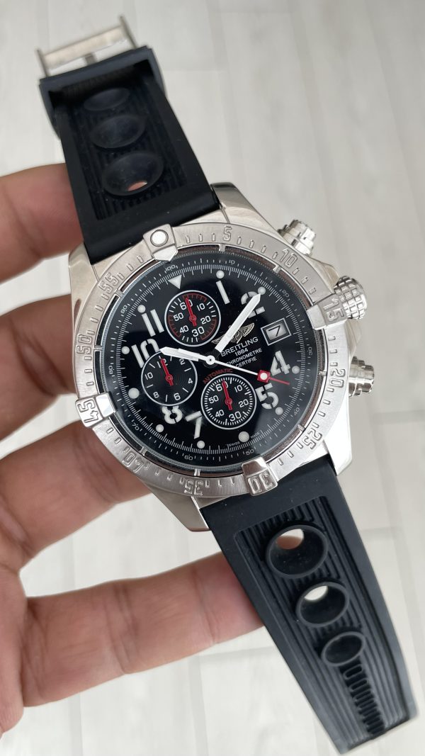 Breitling Super Avenger II Chronograph A1337 Siyah 48mm Breitling Super Avenger II Chronograph A1337 Siyah 48mm