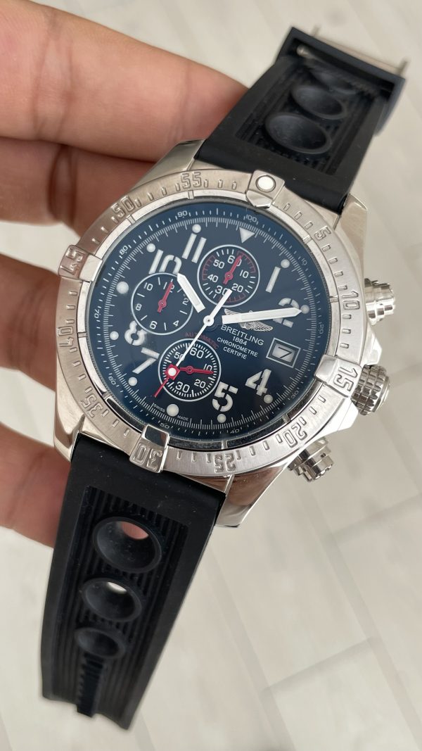 Breitling Super Avenger II Chronograph A1337 Siyah 48mm Breitling Super Avenger II Chronograph A1337 Siyah 48mm