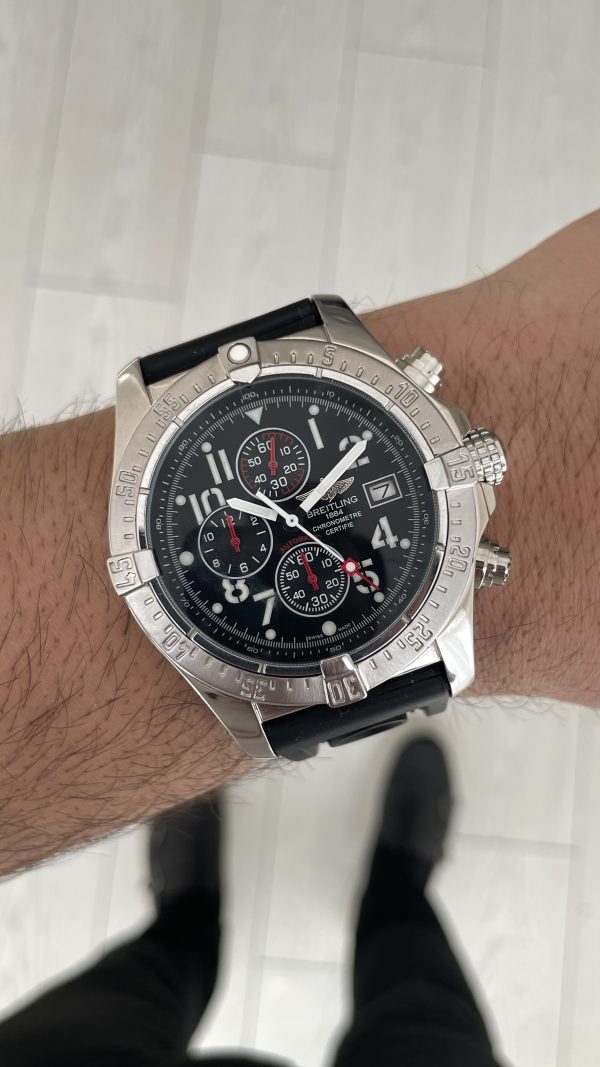 Breitling Super Avenger II Chronograph A1337 Siyah 48mm Breitling Super Avenger II Chronograph A1337 Siyah 48mm