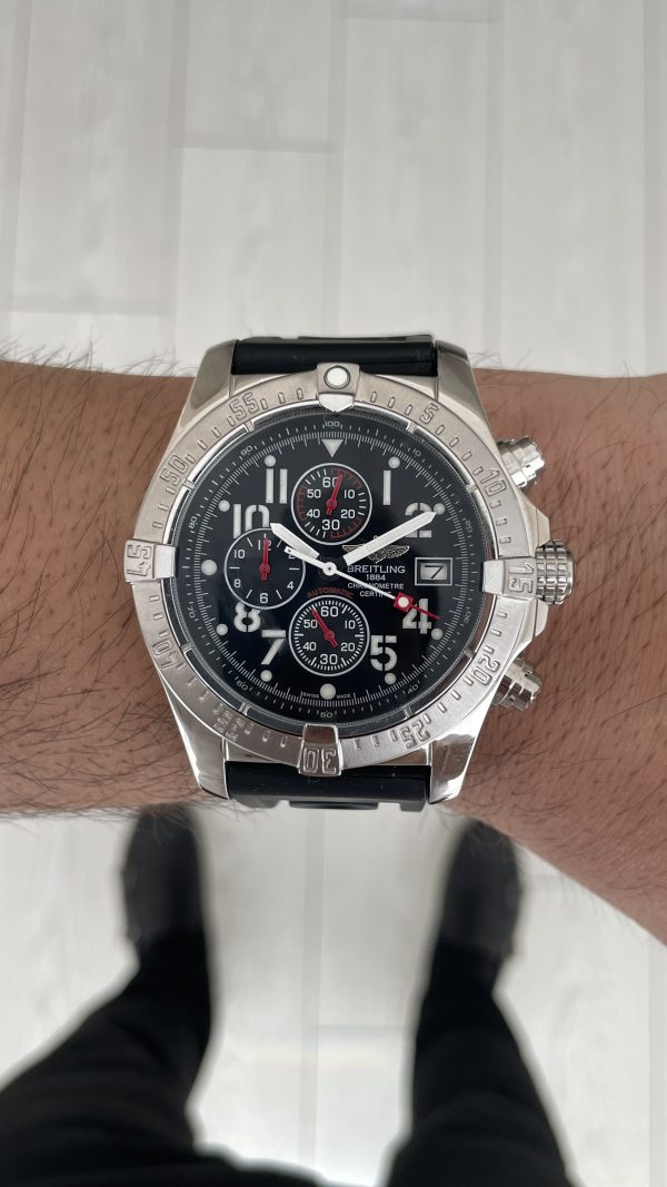 Breitling Super Avenger II Chronograph A1337 Siyah 48mm Breitling Super Avenger II Chronograph A1337 Siyah 48mm