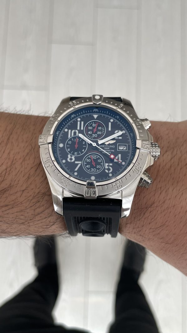 Breitling Super Avenger II Chronograph A1337 Siyah 48mm Breitling Super Avenger II Chronograph A1337 Siyah 48mm