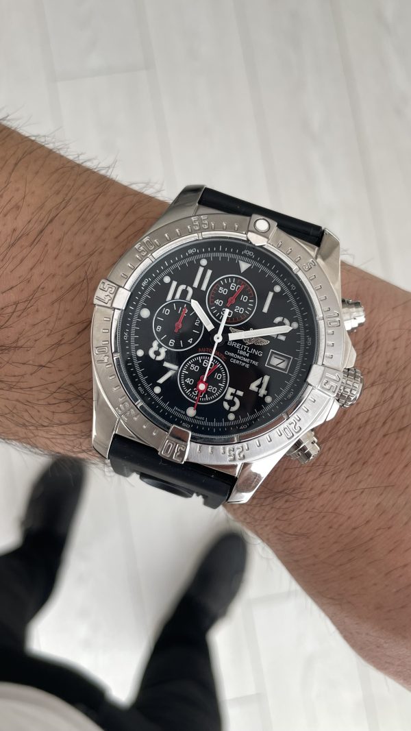 Breitling Super Avenger II Chronograph A1337 Siyah 48mm Breitling Super Avenger II Chronograph A1337 Siyah 48mm