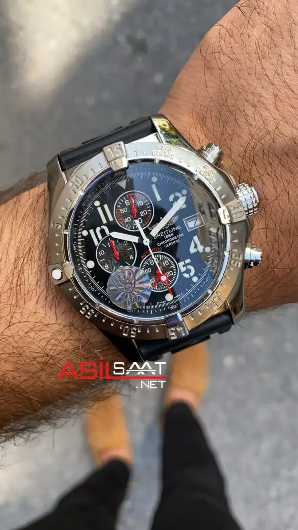 Breitling Süper Avenger II Diver Pro A13371 Silver Rubber BAC002