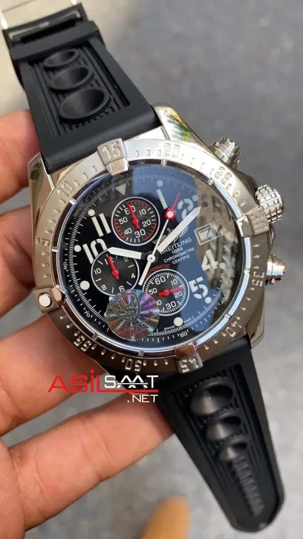 Breitling Süper Avenger II Diver Pro A13371 Silver Rubber BAC002