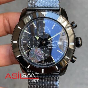 Breitling Superocean Heritage 2 PVD Black 44 mm Siyah Hasır Kordon