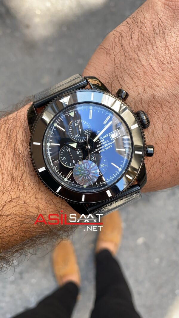Breitling Superocean Heritage 2 PVD Black 44 mm Siyah Hasır Kordon