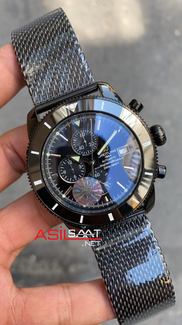 Breitling Superocean Heritage 2 PVD Black 44 mm Siyah Hasır Kordon