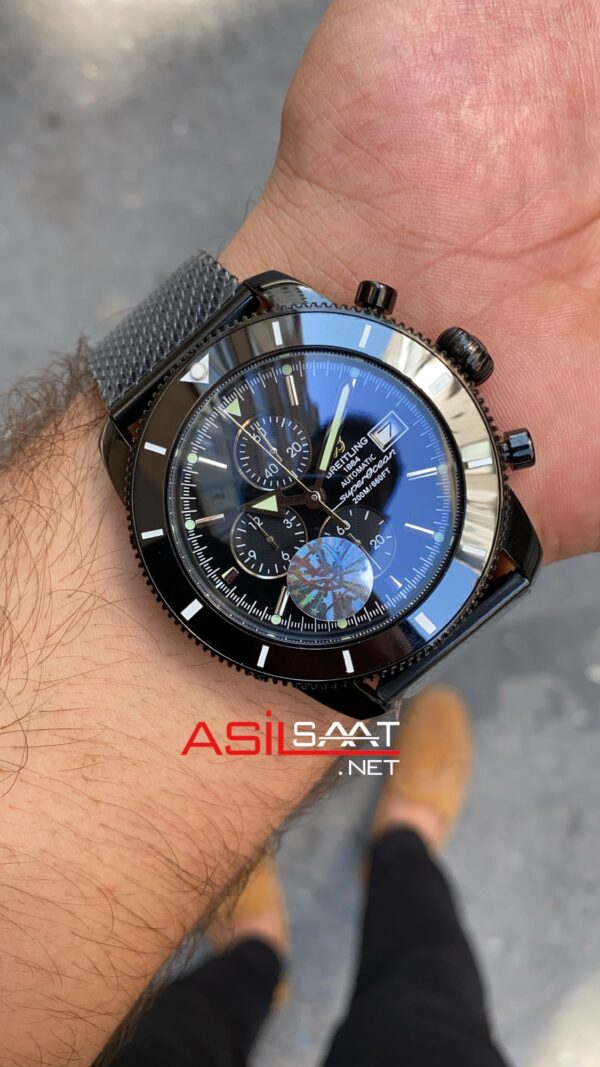 Breitling Superocean Heritage 2 PVD Black 44 mm Siyah Hasır Kordon