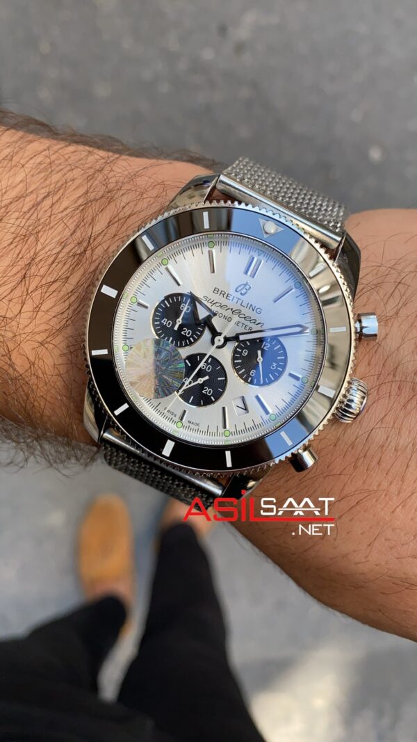 Breitling Superocean Heritage B01 Chronograph 44 mm AB016212 Beyaz Kadran