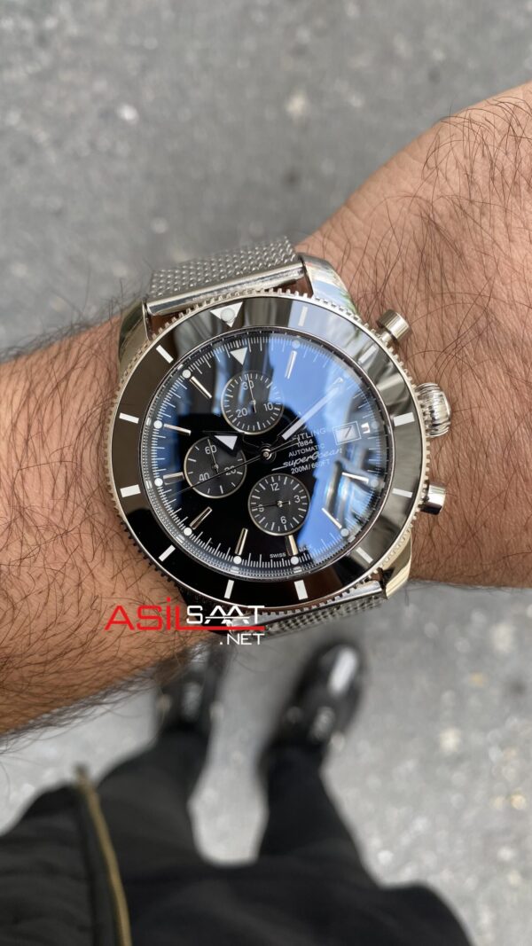 Breitling Superocean Heritage Siyah Replika Saat