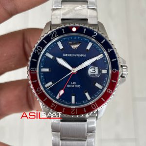 Emporio Armani GMT Pepsi AR11590 Mavi 42mm Erkek Kol Saati