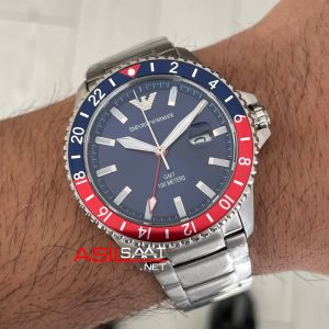 Emporio Armani GMT Pepsi AR11590 Mavi 42mm Erkek Kol Saati