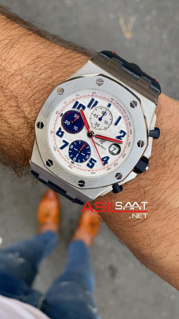 Audemars Piguet Royal Oak Offshore 26208ST Beyaz Kadran ETA Saat Audemars Piguet Royal Oak Offshore 26208ST Beyaz Kadran ETA Saat