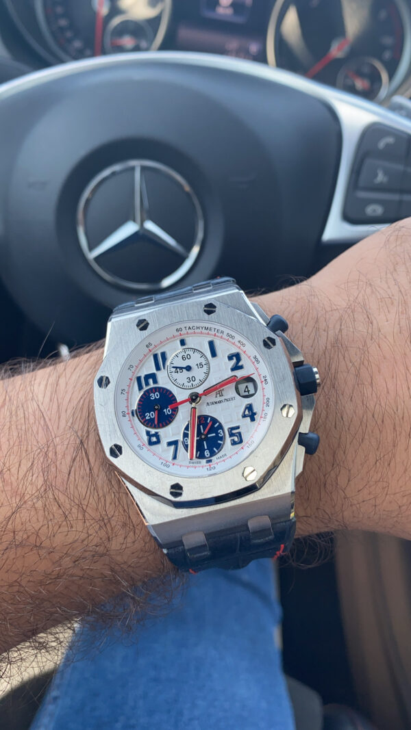 Audemars Piguet Royal Oak Offshore 26208ST Beyaz Kadran ETA Saat Audemars Piguet Royal Oak Offshore 26208ST Beyaz Kadran ETA Saat