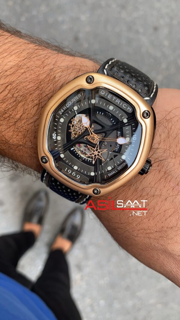 Dietrich 1969 Tourbillon Rose Kadran Siyah