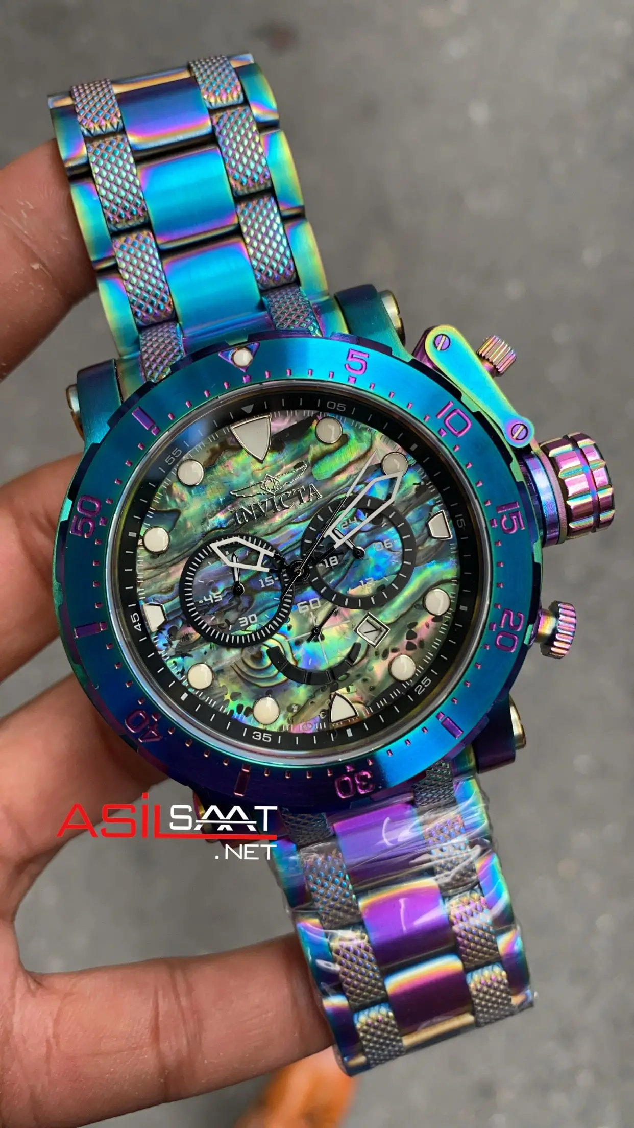 Invicta Coalition Forces Abalone 52 mm 26507 Rainbow Replika Saat IFC001