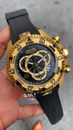 Invicta Excursion Kadran Siyah 52 mm 80639 Gold Repika Saat IEX001