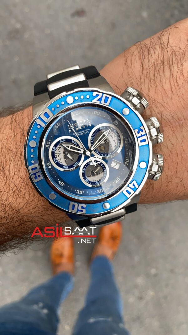 Invicta Reserve Subaqua Sea Dragon Mavi Kadran 52 mm 21643 Blue Replika Saat IRES002