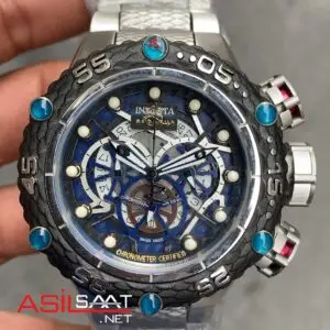 Invicta SubaQua Noma 6 Jason Taylor Siyah Kadran 52 mm 25300 Silver Black Replika Saat ISN001