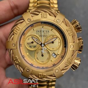 Invicta Thunderbolt Sarı Kadran 52 mm 21359 Gold Replika Saat ITB001