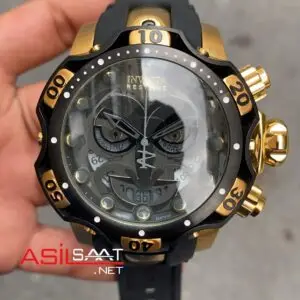 Invicta Venom Joker Siyah Kadran 52 mm 30063 Black Gold Replika Saat IVJ001