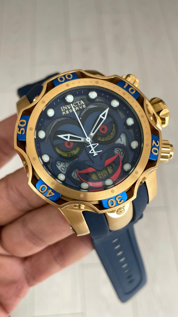 Invicta Venom Reserve Joker Mavi 52mm Gold