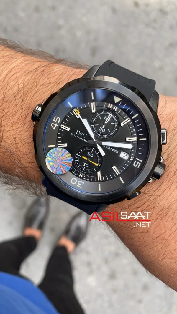 IWC Aquatimer Chronograph Galapagos Islands IW379502 PVD Black Siyah