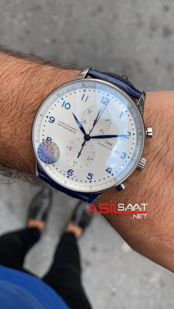 Iwc Portugieser Rattrapante IW371605 Mavi Beyaz