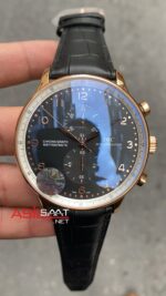 IWC Portuguese Rattrapante Rose IW371610 Siyah