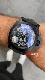 Panerai Lo Scienziato Luminor 1950 Skeleton Tourbillon PAM00528 PVD Black