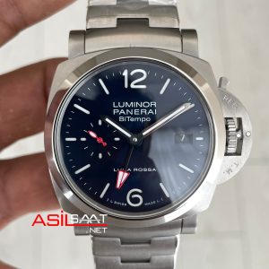 Panerai Luminor Bitempo Mavi 44mm Silver Replika Saat