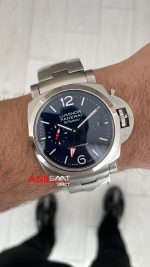 Panerai Luminor Bitempo Mavi 44mm Silver Replika Saat