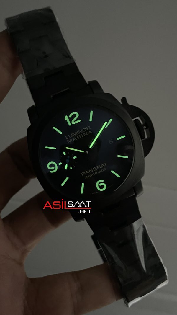 Panerai Luminor Marina Siyah Kadran PAM01562 PVD Black 44mm Replika Saat