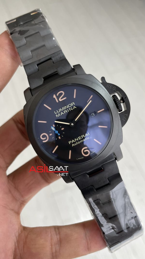 Panerai Luminor Marina Siyah Kadran PAM01562 PVD Black 44mm Replika Saat