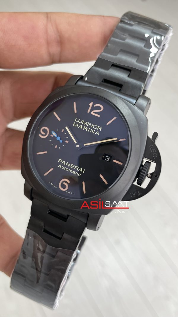 Panerai Luminor Marina Siyah Kadran PAM01562 PVD Black 44mm Replika Saat