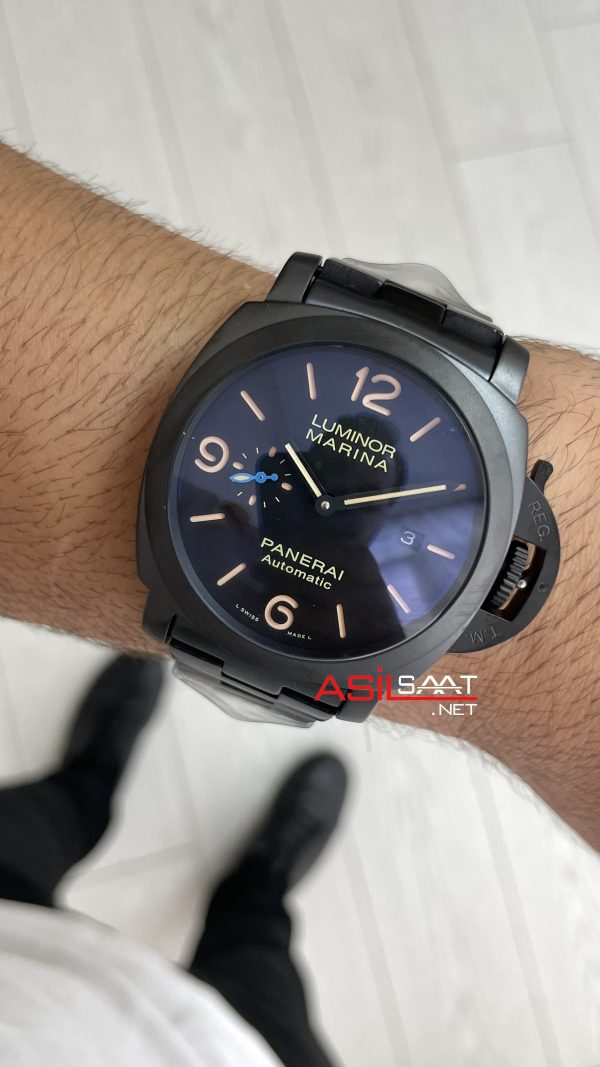 Panerai Luminor Marina Siyah Kadran PAM01562 PVD Black 44mm Replika Saat