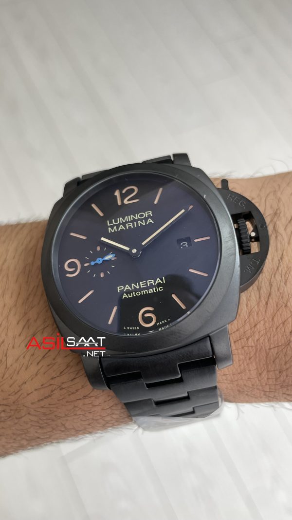 Panerai Luminor Marina Siyah Kadran PAM01562 PVD Black 44mm Replika Saat