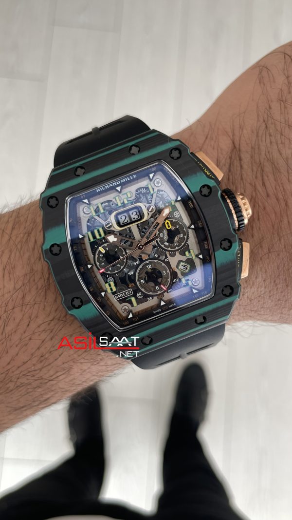 Richard Mille RM 011 Ultimate Edition Torquoise TPT Skeleton Flyback Chronograph Richard Mille RM 011 Ultimate Edition Torquoise TPT Skeleton Flyback Chronograph