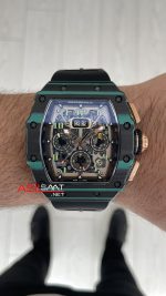 Richard Mille RM 011 Ultimate Edition Torquoise TPT Skeleton Flyback Chronograph