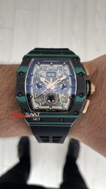 Richard Mille RM 011 Ultimate Edition Torquoise TPT Skeleton Flyback Chronograph