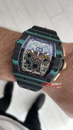 Richard Mille RM 011 Ultimate Edition Torquoise TPT Skeleton Flyback Chronograph
