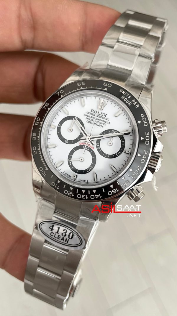 Rolex Daytona Panda 126500LN Beyaz Kadran 40mm Swiss ETA Saat Clean Factory Rolex Daytona Panda 126500LN Beyaz Kadran 40mm Swiss ETA Saat Clean Factory
